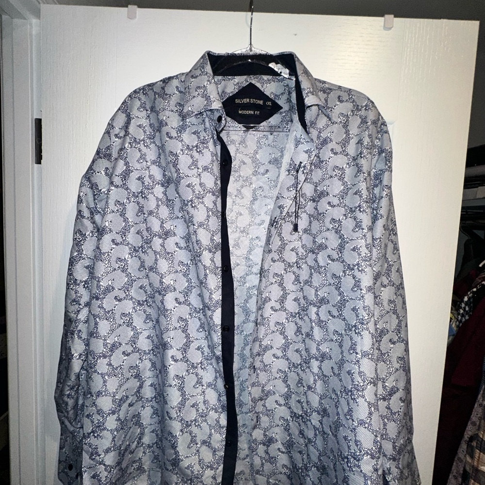 Men's Gray Patterned Shirt